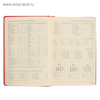 Ежедневник недатированный А5, 160 листов Megapolis, твёрдая обложка, искусственная кожа, красный