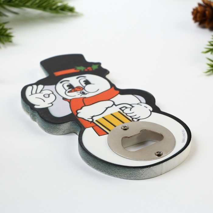 Открывашка для пива новогодняя Дорого внимание «Снеговик», 7,7 х 14,6 см Открывашка для пива новогодняя Дорого внимание «Снеговик», 7,7 х 14,6 см