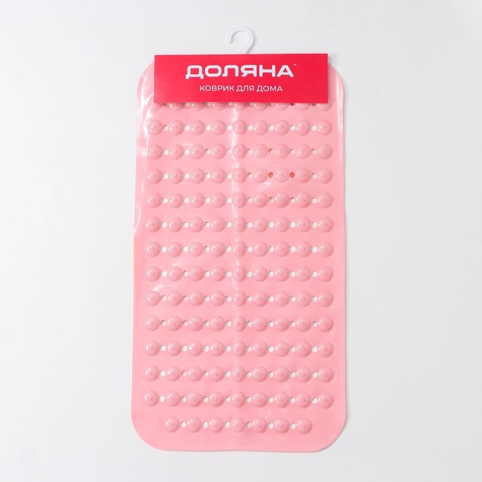 Коврик противоскользящий в ванну на присосках Доляна «Пузырьки», 37×71 см, цвет МИКС Коврик противоскользящий в ванну на присосках Доляна «Пузырьки», 37×71 см, цвет МИКС
