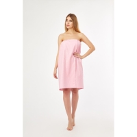 Полотенце для бани &laquo;Экономь и Я&raquo; (парео женское), 80х144 см, цвет розовый