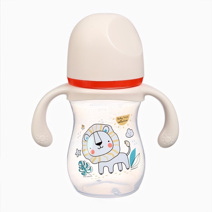 Бутылочка для кормления Крошка Я «Baby time collection», широкое горло, от 6 мес., 240 мл, цвет бежевый Бутылочка для кормления Крошка Я «Baby time collection», широкое горло, от 6 мес., 240 мл, цвет бежевый