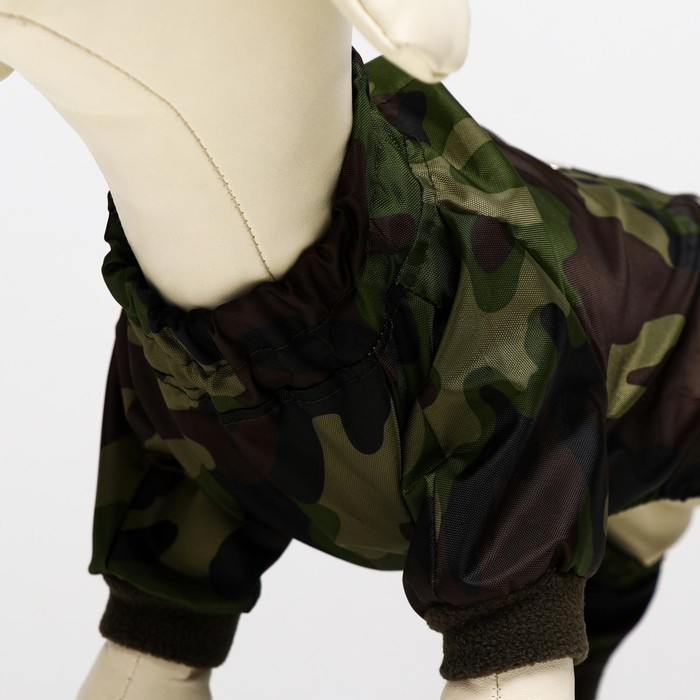 Комбинезон для животных, без подклада, XL (ДС 32-34, ОШ 32, ОГ 46-48 см), камуфляж