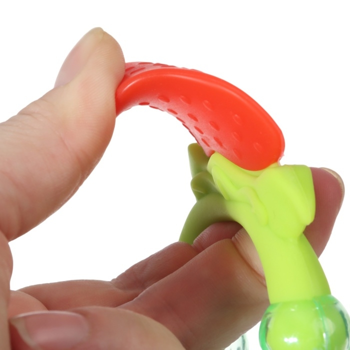 Прорезыватель силиконовый «Клубничка», с погремушкой, Крошка Я Прорезыватель силиконовый «Клубничка», с погремушкой, Крошка Я