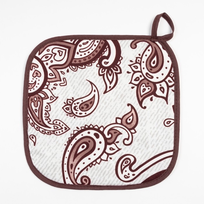 Кухонный набор Этель &laquo;Восточные узоры&raquo;, полотенце 40х73 см, прихватка 19х19 см, фартук 60х65 см