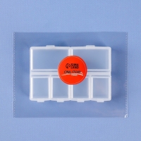 Таблетница, 9,5 &times; 7 &times; 2 см, 6 секций, цвет МИКС