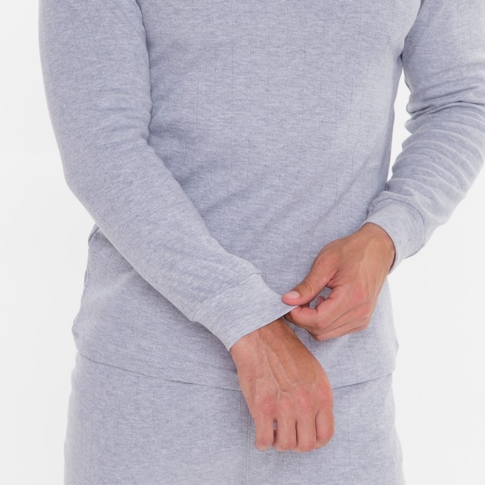 Комплект термо мужской (фуфайка, кальсоны) цвет серый меланж, р-р 50-52 Комплект термо мужской (фуфайка, кальсоны) цвет серый меланж, р-р 50-52