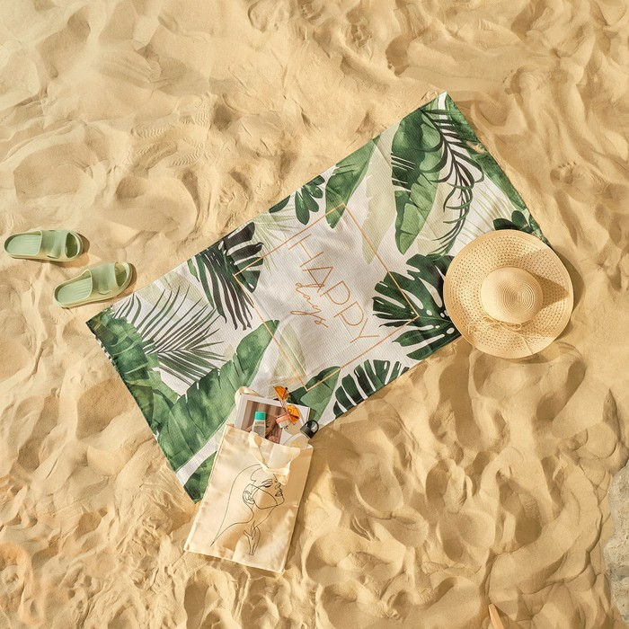 Полотенце Полотенце "Happy days" 70х146 см, 100% хлопок 160гр/м2