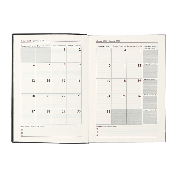 Ежедневник датир 2025г А6+ 176л ESCALADA, мяг обл, иск кожа, бл тис, тон бл 70г/м2, чёрный