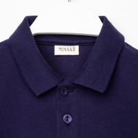 Футболка детская поло MINAKU: Basic line цвет темно-синий, рост 116 Футболка детская поло MINAKU: Basic line цвет темно-синий, рост 116