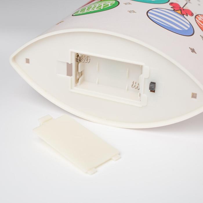 Светодиодная фигура &laquo;Ёлочные шары&raquo; 17 &times; 20 &times; 8 см, картон, батарейка ААх2 (не в комплекте), свечение тёплое белое