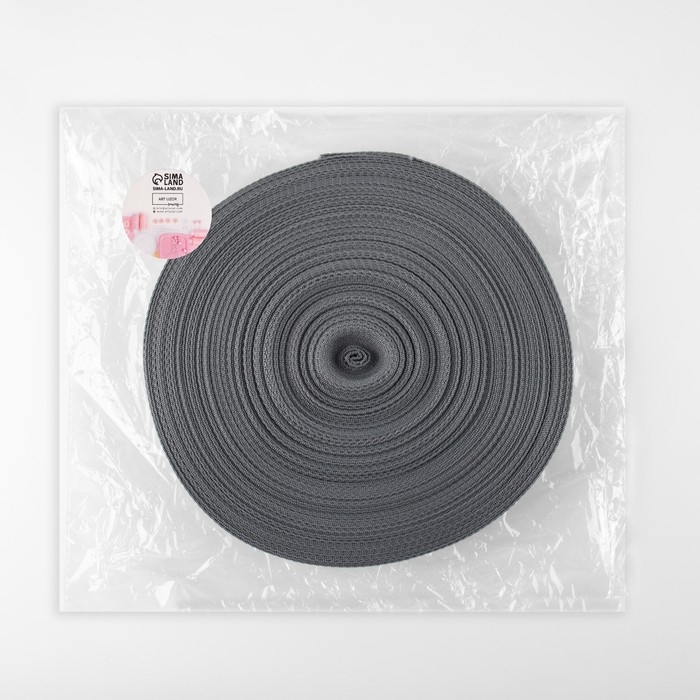 Стропа ременная, 40 мм, 50 ± 1 м, плотность 15,5 гр/м, цвет серый №19 Стропа ременная, 40 мм, 50 ± 1 м, плотность 15,5 гр/м, цвет серый №19