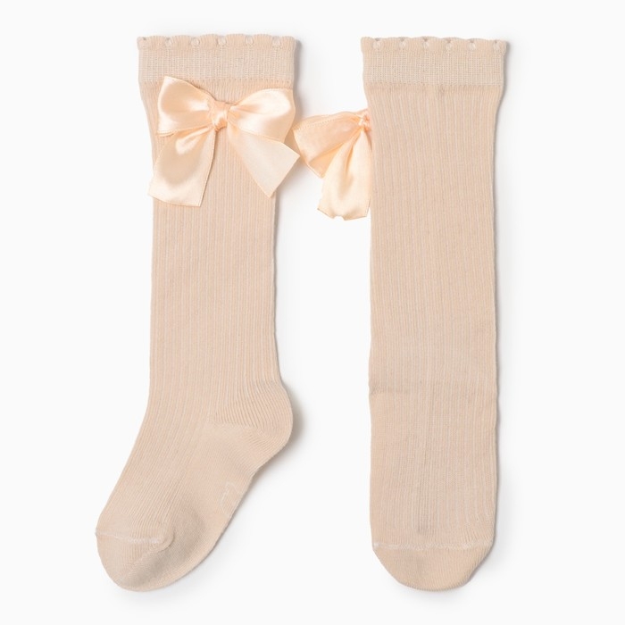 Гольфы Крошка Я &laquo;Бантик&raquo; 12-14 см, бежевый