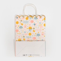 Пакет подарочный крафтовый, упаковка, &laquo;Gift&raquo;, 23 х 30 х 12 см