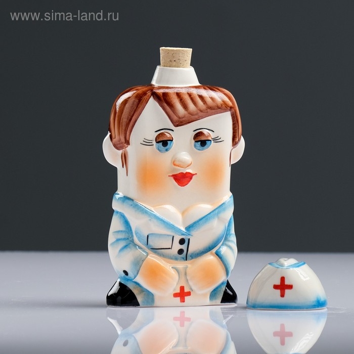 Штоф фарфоровый &laquo;Медсестра&raquo;, 0.35 л, в упаковке книге