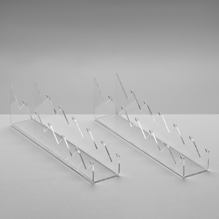 Горка для теней 4&times;24&times;7 см, оргстекло 1,8 мм, цвет прозрачный В ЗАЩИТНОЙ ПЛЁНКЕ