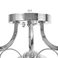 Люстра "Эшли" 3х40Вт Е27 Хром 53х53х20см Люстра "Эшли" 3х40Вт Е27 Хром 53х53х20см