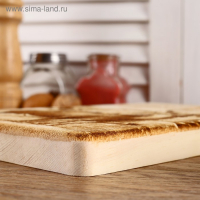 Доска из массива кедра &laquo;Олень&raquo;, прямоугольная, 18 &times; 28 см