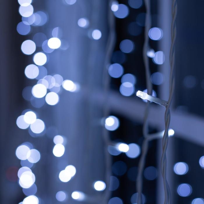 Гирлянда «Занавес» 2 × 9 м, IP44, УМС, белая нить, 1800 LED, свечение белое, 220 В Гирлянда «Занавес» 2 × 9 м, IP44, УМС, белая нить, 1800 LED, свечение белое, 220 В
