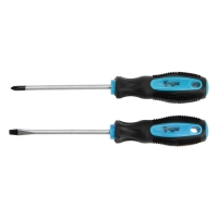 Набор отверток ТУНДРА, сатин, магнит, двухкомпонентные рукоятки, PH1 и SL5 х 100 мм, 2 шт. Набор отверток ТУНДРА, сатин, магнит, двухкомпонентные рукоятки, PH1 и SL5 х 100 мм, 2 шт.