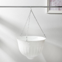 Кашпо уличное для цветов подвесное &laquo;Венеция&raquo;, 10 л, цвет белый