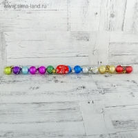 Набор шаров пластик d-3 см, 15 шт "Крапинка" микс