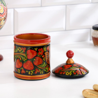 Кадочка, средняя, 9×14 см, хохлома, микс Кадочка, средняя, 9×14 см, хохлома, микс