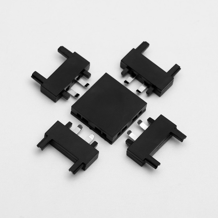 Коннектор ультратонкий х-образный черный 4,6х4,6х0,6 см Коннектор ультратонкий х-образный черный 4,6х4,6х0,6 см