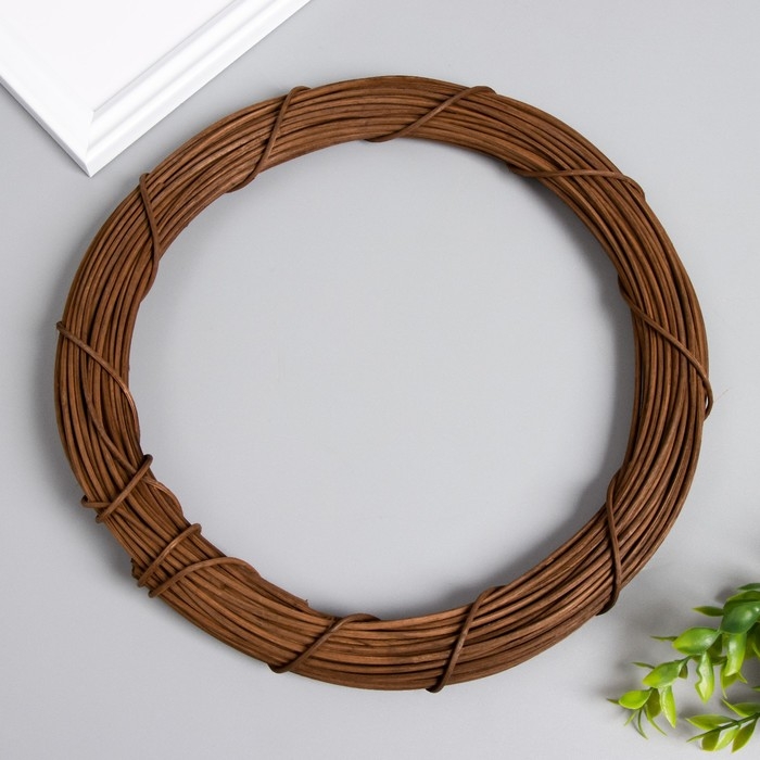 Кольцо ротанг для изготовления ловца снов Кольцо ротанг для изготовления ловца снов "Тёмно-коричневый" d=25 см