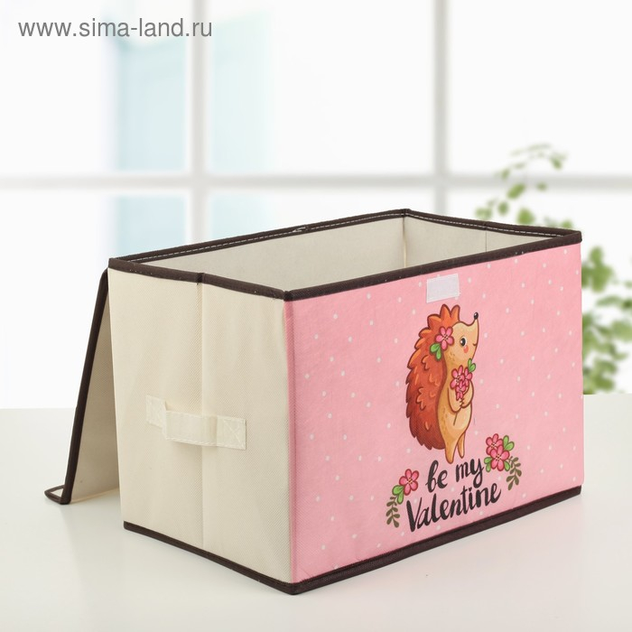 Короб стеллажный для хранения с крышкой &laquo;Ёжик&raquo;, 39&times;25&times;25 см