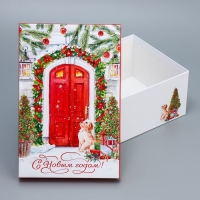 Набор подарочных коробок 10 в 1 &laquo;Новогодняя акварель&raquo;, 12 х 7 х 4 - 32.5 х 20 х 12.5 см, Новый год