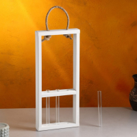 Кашпо деревянное 18×5×40 см с 3 колбами 15 см "Рамка Экстра", ручка, белый Дарим Красиво Кашпо деревянное 18×5×40 см с 3 колбами 15 см "Рамка Экстра", ручка, белый Дарим Красиво