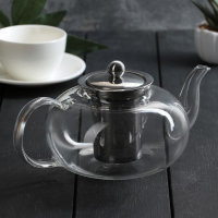 Чайник стеклянный заварочный с металлическим ситом &laquo;Калиопа&raquo;, 1 л