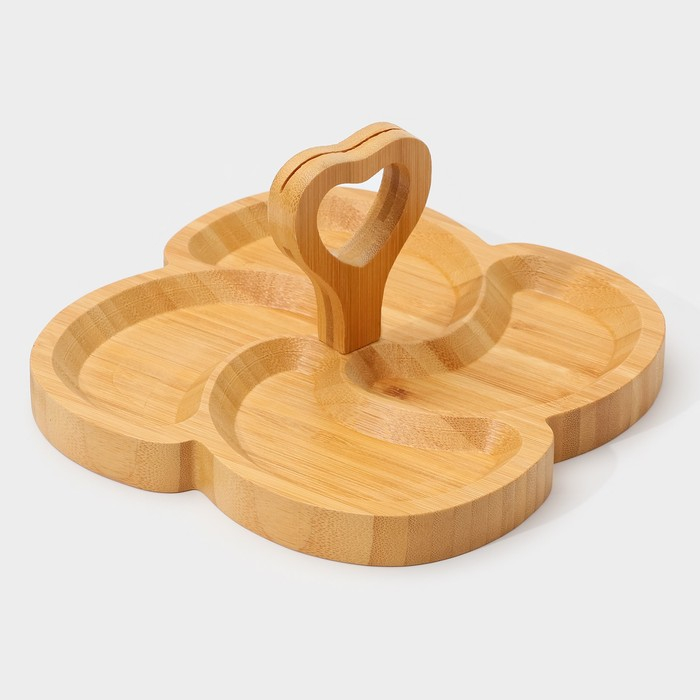 Менажница Доляна &laquo;Вертиго&raquo;, 19,5&times;19,5 см, бамбук