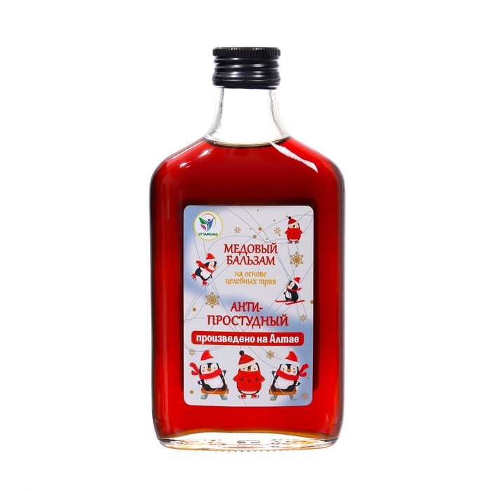 Новогодний медовый бальзам алтайский Новогодний медовый бальзам алтайский "Анти-простудный", 250 мл