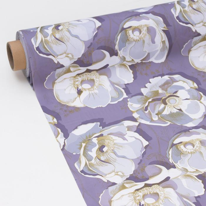 Клеёнка на стол &laquo;Нежная&raquo;, на тканевой основе, рулон 20 метров, ширина 137 см, толщина 0,25 мм