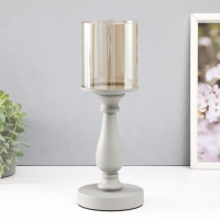 Подсвечник металл на 1 свечу d=10 см "Воланд" серый 11х11х36 см Подсвечник металл на 1 свечу d=10 см "Воланд" серый 11х11х36 см