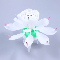 Свеча для торта музыкальная "Тюльпан", крутящаяся, белая, 14,5×6 см Свеча для торта музыкальная "Тюльпан", крутящаяся, белая, 14,5×6 см