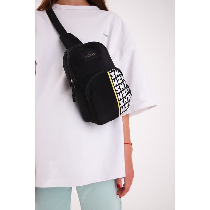 Сумка через плечо, NAZAMOK, цвет черный Сумка через плечо, NAZAMOK, цвет черный