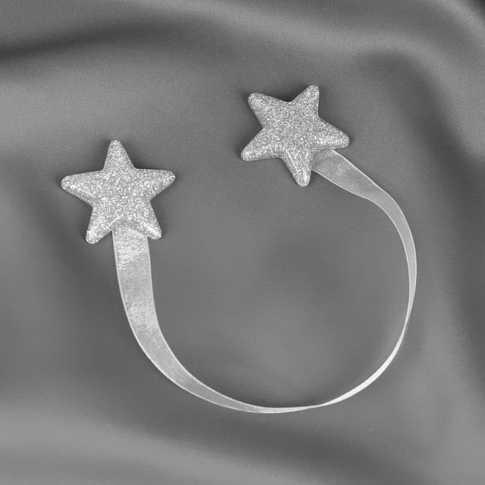 Подхват для штор &laquo;Звезда&raquo;, d = 4,5 см, цвет серебряный