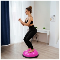 Полусфера BOSU гимнастическая, 55 х 20 см, с насосом, цвет розовый Полусфера BOSU гимнастическая, 55 х 20 см, с насосом, цвет розовый