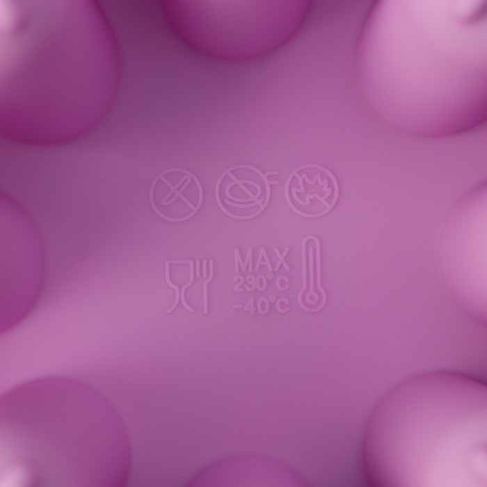 Форма для выпечки Доляна «Сладости. Кусочки торта», силикон, d=26 см, 8 ячеек (9,5×5,8 см), цвет сиреневый Форма для выпечки Доляна «Сладости. Кусочки торта», силикон, d=26 см, 8 ячеек (9,5×5,8 см), цвет сиреневый