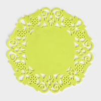 Подставка под горячее «Чаепитие», 19 см, цвет жёлтый Подставка под горячее «Чаепитие», 19 см, цвет жёлтый