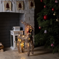 Светодиодная фигура «Олень» 32 × 60 × 10 см, текстиль, металл, батарейки ААх2 (не в комплекте), свечение тёплое белое Светодиодная фигура «Олень» 32 × 60 × 10 см, текстиль, металл, батарейки ААх2 (не в комплекте), свечение тёплое белое