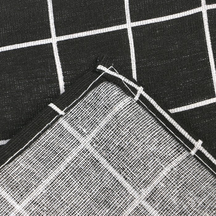 Фартук Экономь и Я Клетка.цвет черный, 56*70&plusmn;4см, 100% хл, рогожка