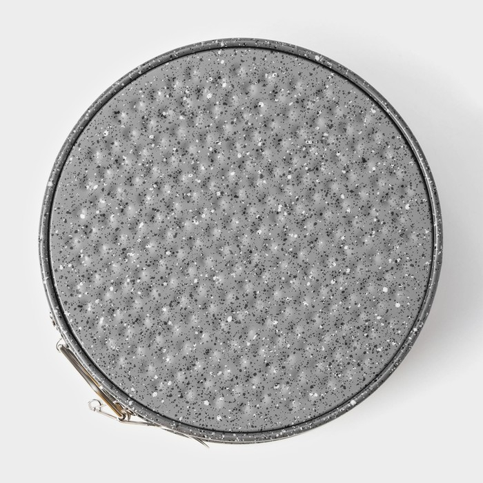 Форма для выпечки Доляна «Мрамор», 17×7 см, съёмное дно, антипригарное покрытие, цвет серый Форма для выпечки Доляна «Мрамор», 17×7 см, съёмное дно, антипригарное покрытие, цвет серый