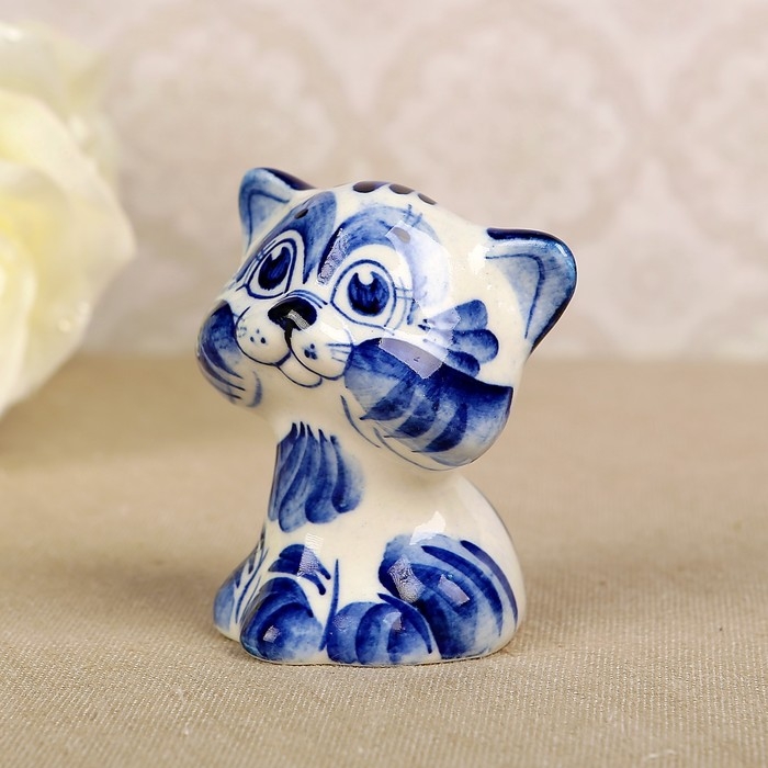 Сувенир &laquo;Кот Гав&raquo;, 6 см, гжель