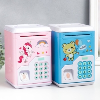 Копилка пластик "Сейф. Зверята" кодовый замок, звук АА МИКС 12,8х13х19,5 см Копилка пластик "Сейф. Зверята" кодовый замок, звук АА МИКС 12,8х13х19,5 см