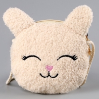 Сумка детская мягкая "Зайчонок", 15*13 см, бежевый цвет Сумка детская мягкая "Зайчонок", 15*13 см, бежевый цвет