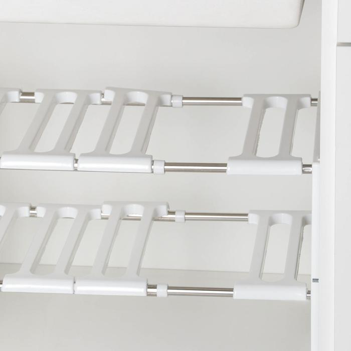 Полка под раковину раздвижная, 26&times;50(70)&times;38 см, цвет белый