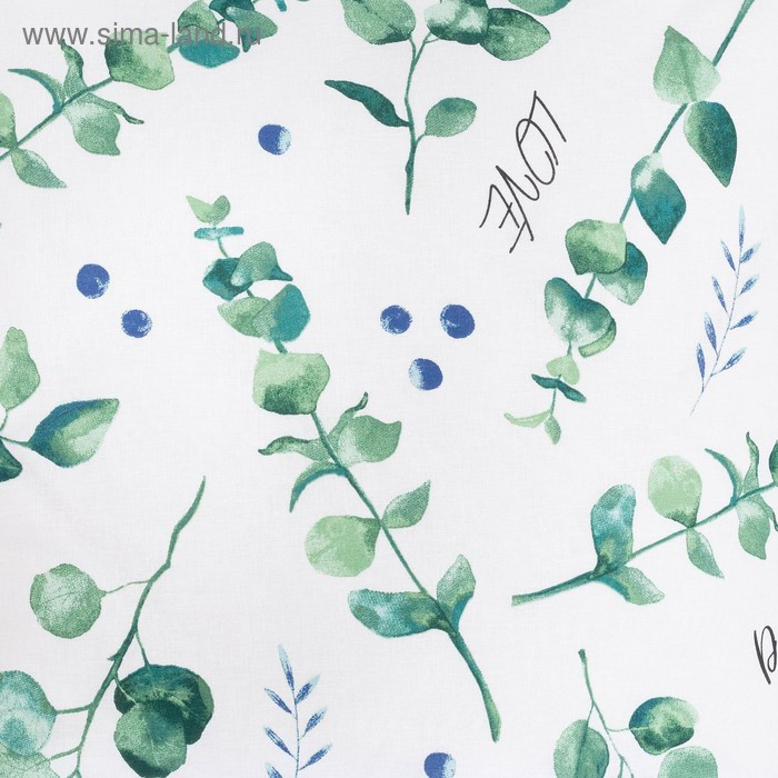 Постельное бельё &laquo;Этель&raquo; 2 сп Листья эвкалипта 175*215 см, 200*220 см,70*70 см -2 шт